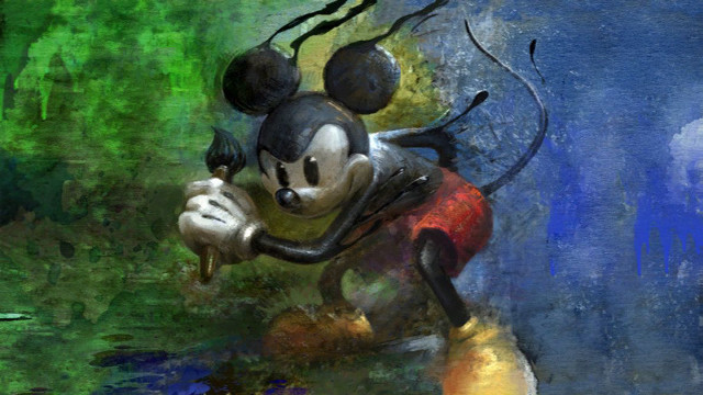 Mickey mouse holding ball green free wallpaper for desktop - medium preview image