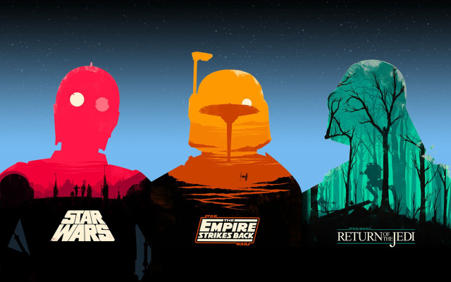 Star wars characters forest trees #2 free wallpaper for desktop - medium preview image