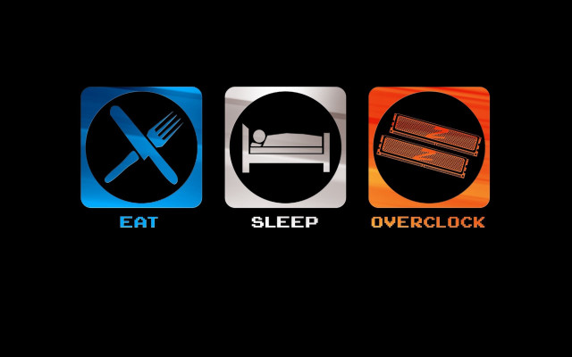 Eat sleep overlock bed knife free wallpaper for desktop - medium preview image