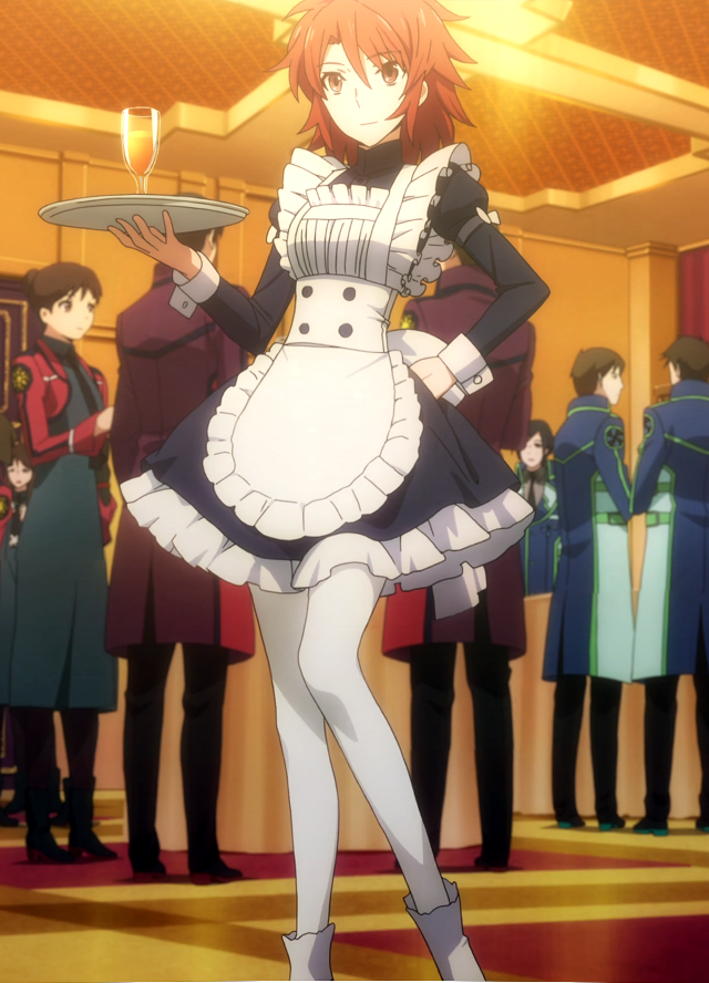 Woman maid tray wine group free wallpaper for mobile - medium preview image