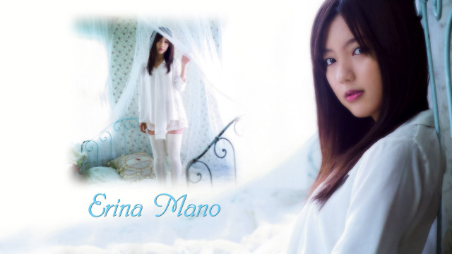 Woman white dress bed curtain free wallpaper for desktop - medium preview image