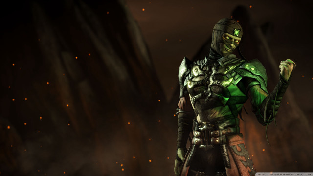 Man green black sword cave free wallpaper for desktop - medium preview image