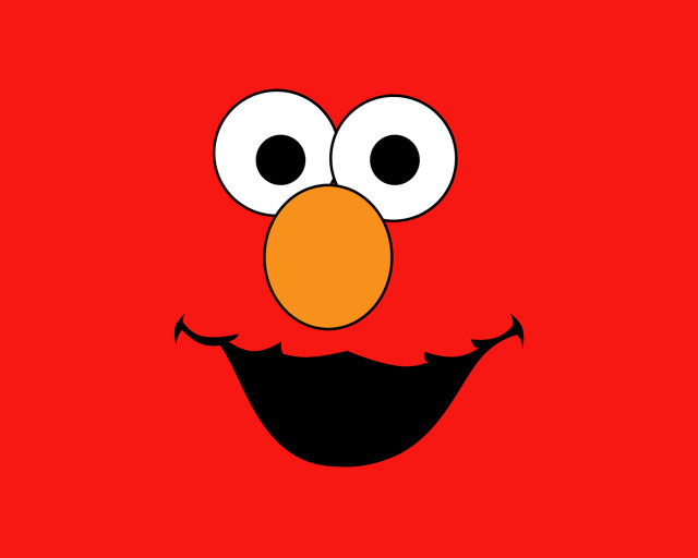 Red background cartoon face eyes free wallpaper for desktop - medium preview image