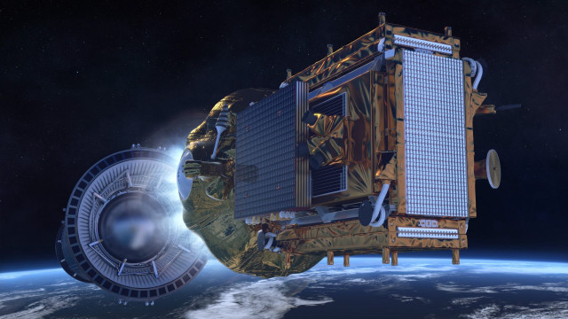 Space station earth background satellite free wallpaper for desktop - medium preview image