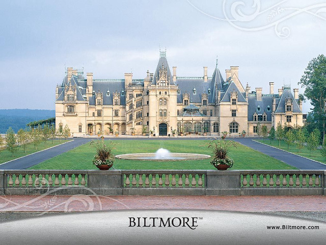 Castle fountain sky clouds background free wallpaper for desktop - medium preview image