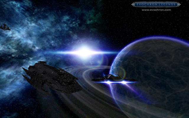 Space station spaceship starry sky free wallpaper for desktop - medium preview image