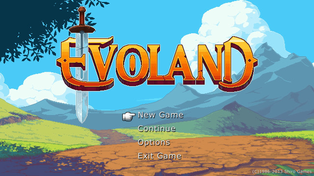 Evland title screen game artwork free wallpaper for desktop - medium preview image