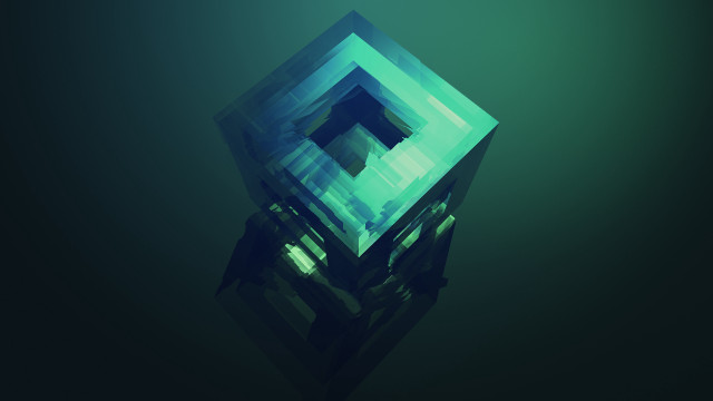 Blue diamond 3d generative art free wallpaper for desktop - medium preview image