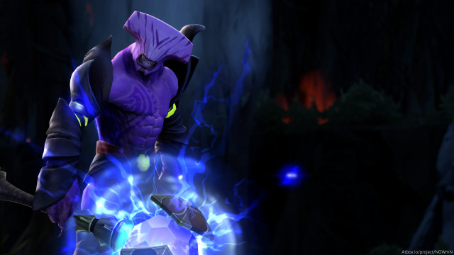 Purple armor glowing forest male free wallpaper for desktop - medium preview image