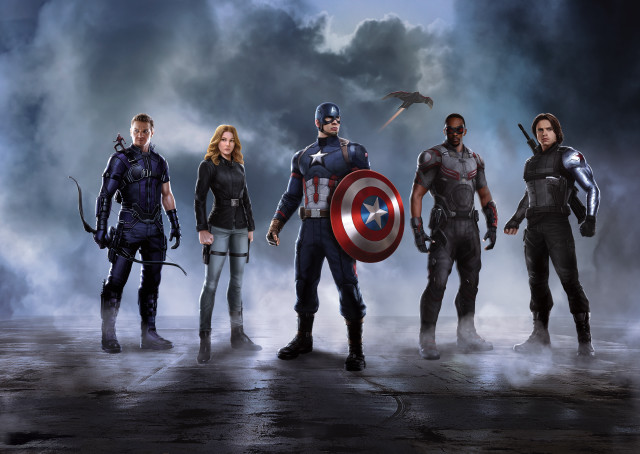 Avengers group cloudy sky bird free wallpaper for desktop - medium preview image