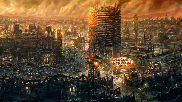 Carnival city painting fire clouds free wallpaper for desktop - medium preview image