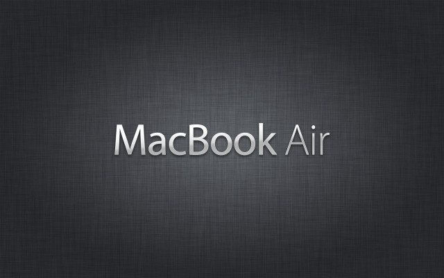 Macbook air logo dark background free wallpaper for desktop - medium preview image