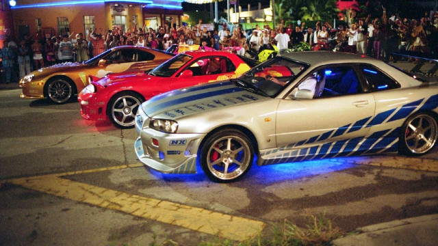 Cars crowd street night city free wallpaper for desktop - medium preview image