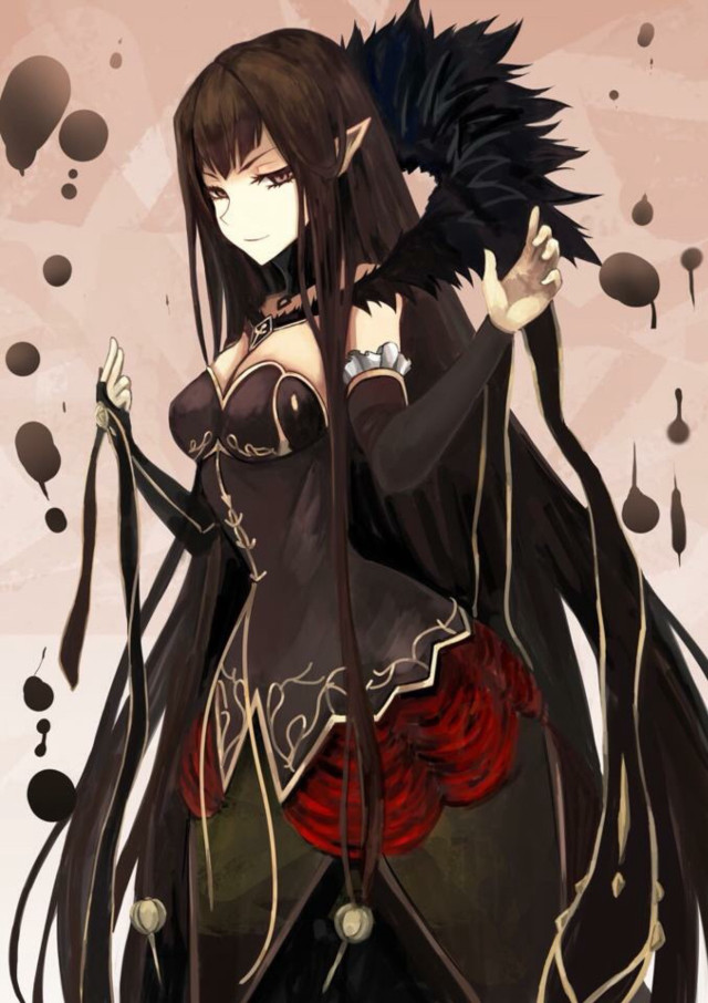 Woman black dress bird shoulder #3 free wallpaper for mobile - medium preview image