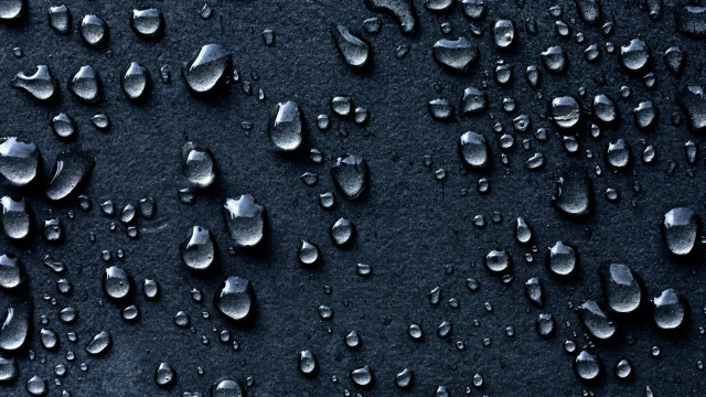 Black water drops macro rain free wallpaper for desktop - medium preview image