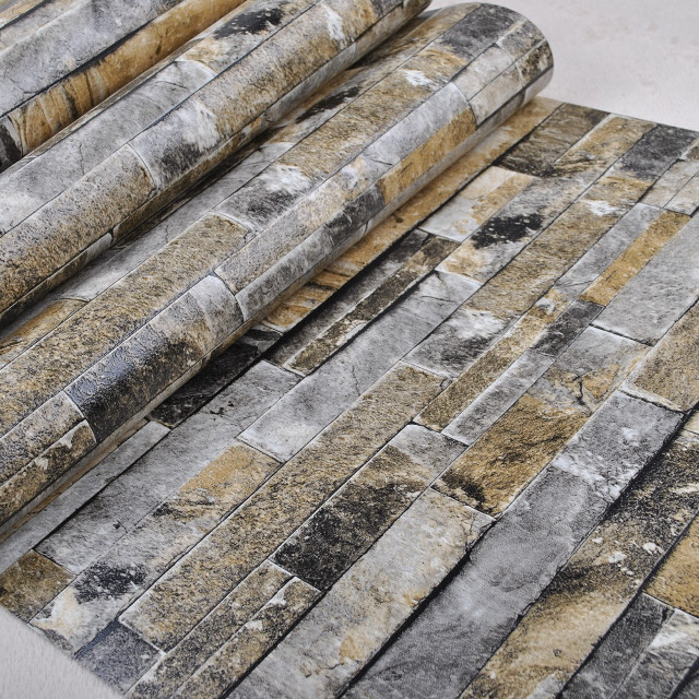 Stone block pattern black brown free wallpaper for tablet - medium preview image