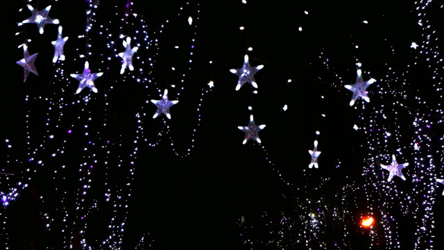 Street stars night streetlight foreground free wallpaper for desktop - medium preview image