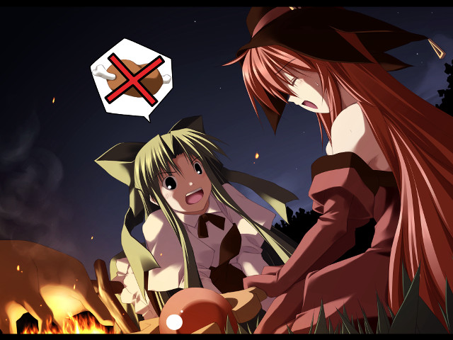 Anime characters fire cigarette sitting free wallpaper for desktop - medium preview image