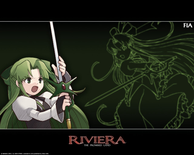 Girl holding sword demon behind free wallpaper for desktop - medium preview image