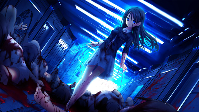 Girl bloody room knife blood free wallpaper for desktop - medium preview image