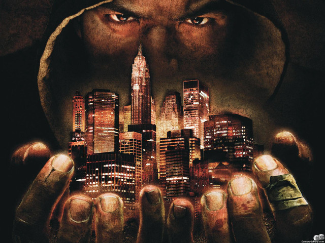 Man hands city night hood free wallpaper for desktop - medium preview image