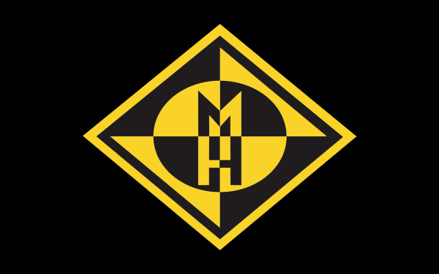 Yellow black logo letter h free wallpaper for desktop - medium preview image