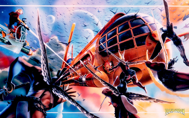 Man plane people background clouds free wallpaper for desktop - medium preview image