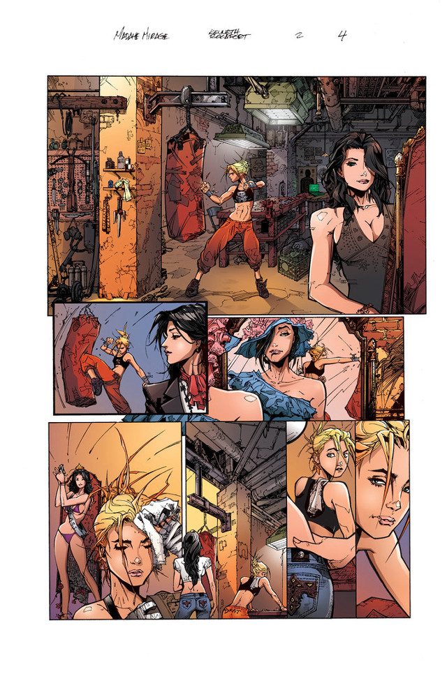 Comic book woman bikini man free wallpaper for mobile - medium preview image