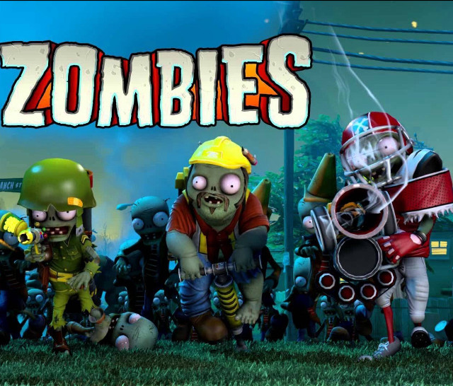 Zombies group people field sign free wallpaper for desktop - medium preview image