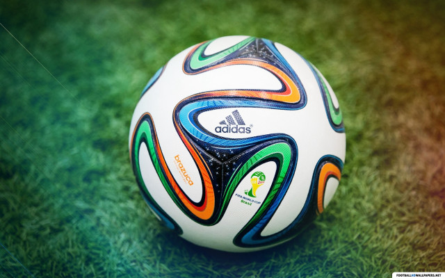Soccer ball colorful design grass free wallpaper for desktop - medium preview image