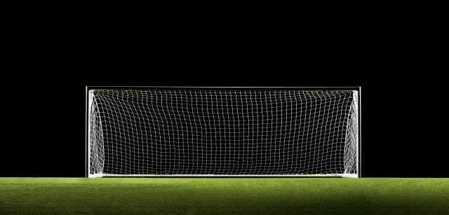 Soccer goal green field black free wallpaper for desktop - medium preview image