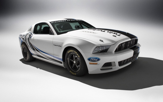 White mustang police car side free wallpaper for desktop - medium preview image