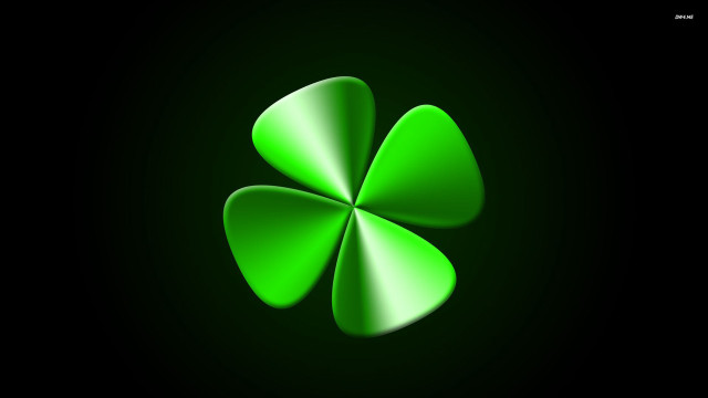 Four leaf clover black background free wallpaper for desktop - medium preview image