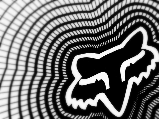 Fox logo wall black white free wallpaper for desktop - medium preview image