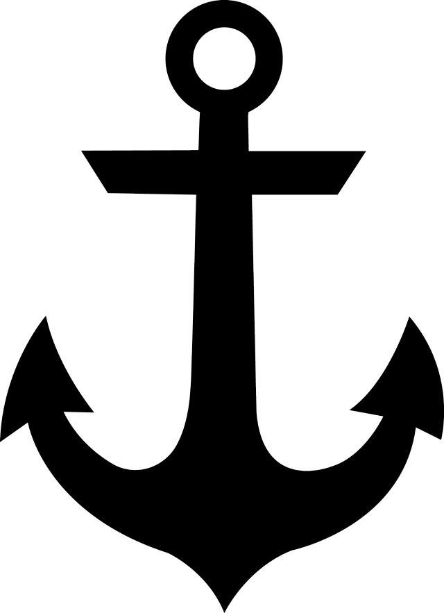 Anchor arrow black white image free wallpaper for mobile - medium preview image