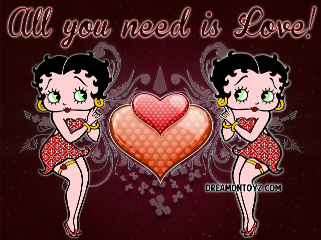 Love cartoon girls heart fireworks free wallpaper for desktop - medium preview image