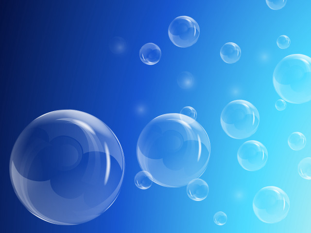 Blue background bubbles floating sky free wallpaper for desktop - medium preview image