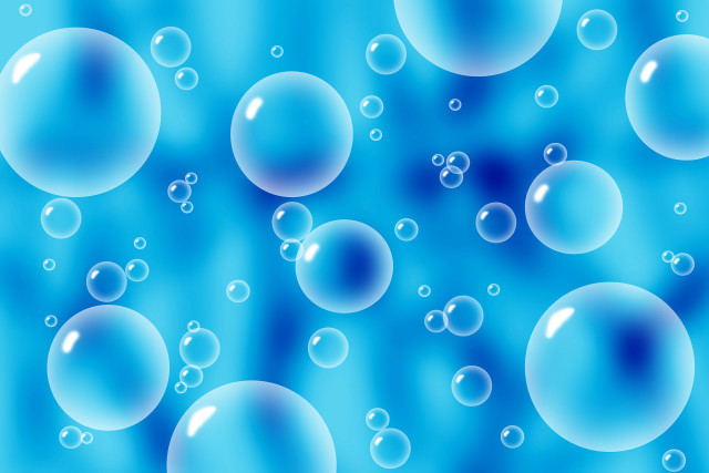 Blue background bubbles different sizes #3 free wallpaper for desktop - medium preview image