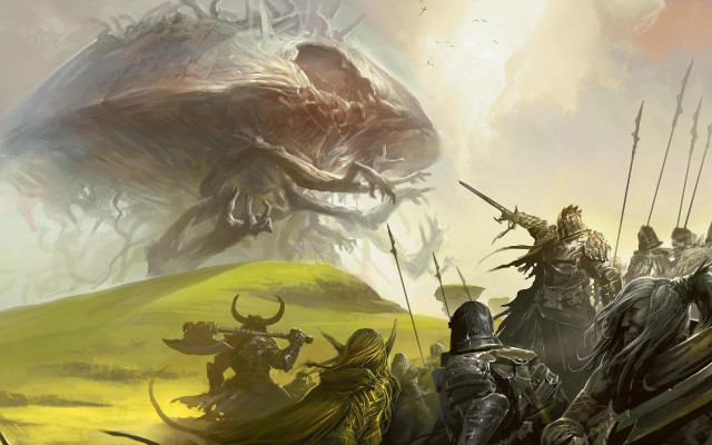 People horses monster background man free wallpaper for desktop - medium preview image