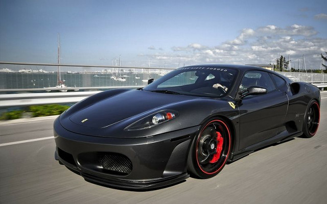 Black sports car road bridge #3 free wallpaper for desktop - medium preview image