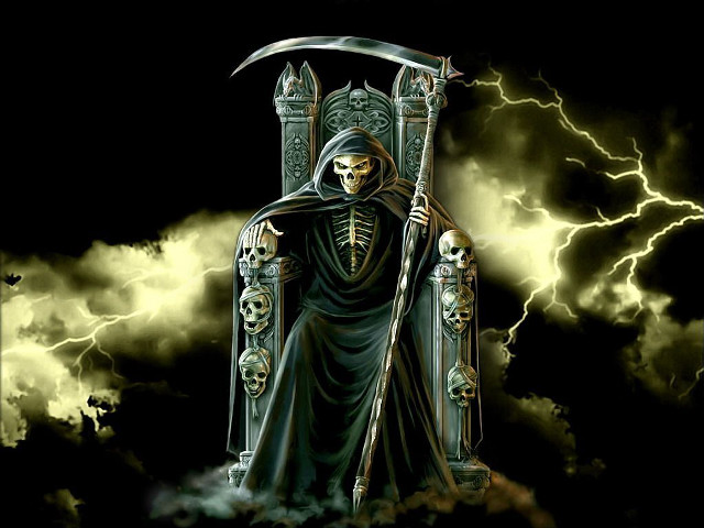 Skeleton throne scepter sitting hand #2 free wallpaper for desktop - medium preview image