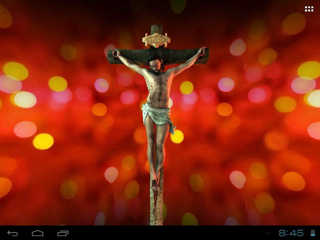 Cross man red background lights free wallpaper for desktop - medium preview image