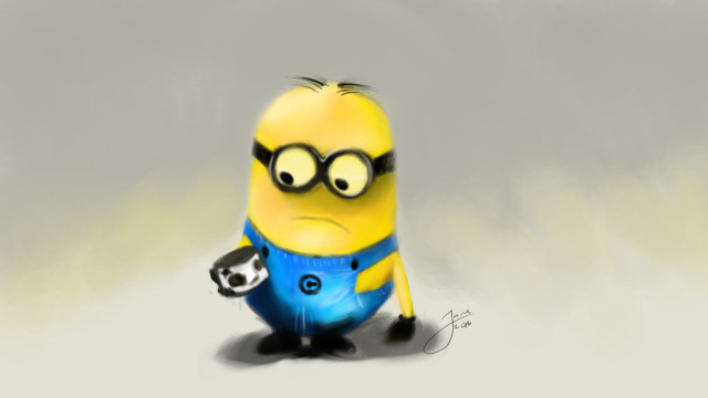 Minion camera handbag drawing fun free wallpaper for desktop - medium preview image