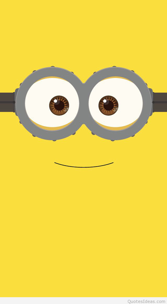 Yellow black minion eyes handle free wallpaper for mobile - medium preview image