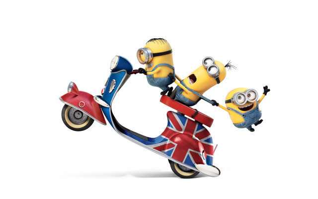Scooter minions british flag fun free wallpaper for desktop - medium preview image