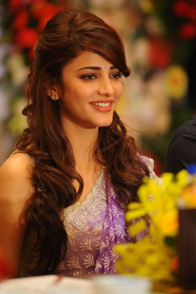 Woman smiling table flower arrangement free wallpaper for mobile - medium preview image