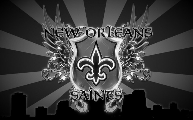 New orleans saints logo black #5 free wallpaper for desktop - medium preview image
