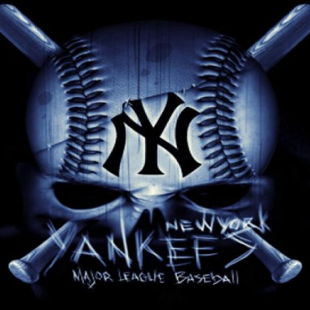 Baseball skull bats new york free wallpaper for tablet - medium preview image