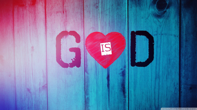 Heart god red blue colors free wallpaper for desktop - medium preview image
