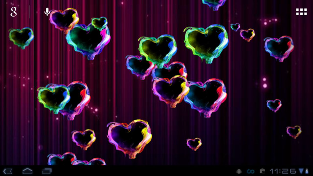 Colorful background floating hearts image free wallpaper for desktop - medium preview image